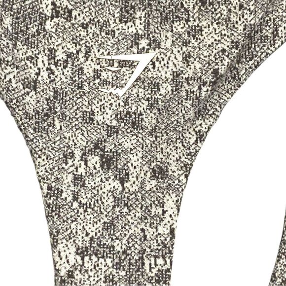 Gymshark Fleur Gray & White Texture Sports Bra Size Small - Picture 4 of 7